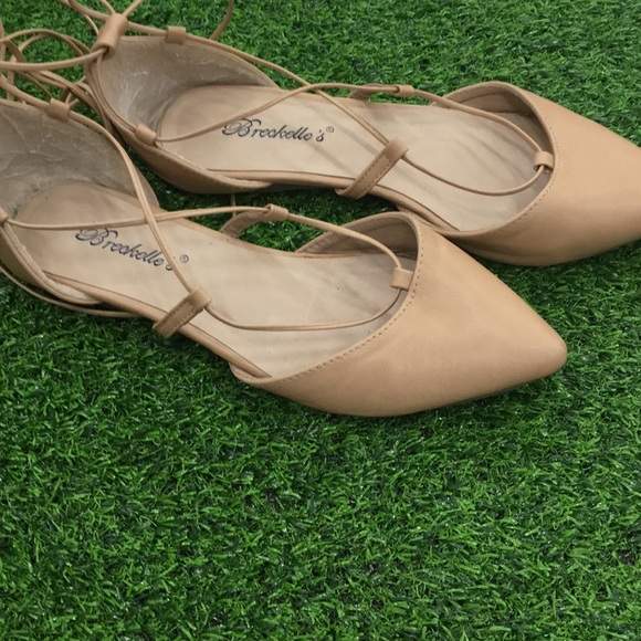 Breckelles pointy toe ankle wrap ballet flats - Picture 5 of 8